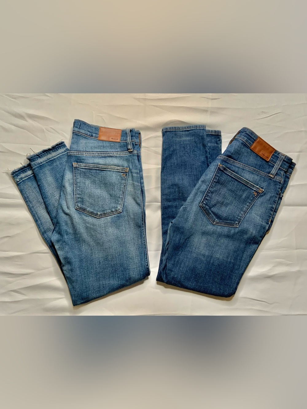 Madewell Jeans Lot of 2 Size 29 Petite High Rise Skinny Curvy Distressed Denim